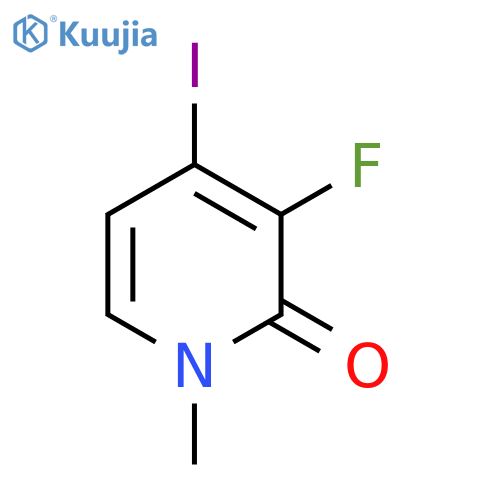 3-fluoro-4-iodo-1-methyl-pyridin-2-one structure