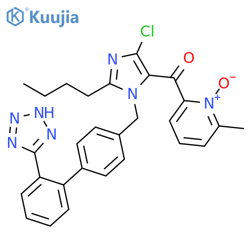 Methanone, [2-butyl-4-chloro-1-[[2'-(2H-tetrazol-5-yl)[1,1'-biphenyl]-4-yl]methyl]-1H-imidazol-5-yl](6-methyl-1-oxido-2-pyridinyl)- structure