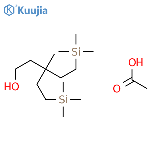 1-Pentanol, 3-methyl-5-(trimethylsilyl)-3-[2-(trimethylsilyl)ethyl]-, acetate structure