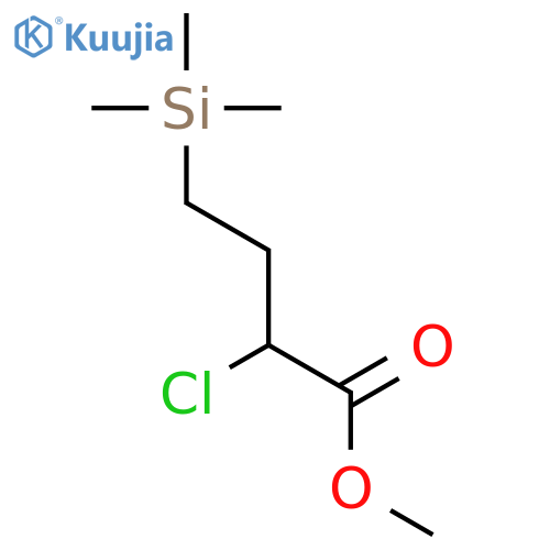 Butanoic acid, 2-chloro-4-(trimethylsilyl)-, methyl ester structure