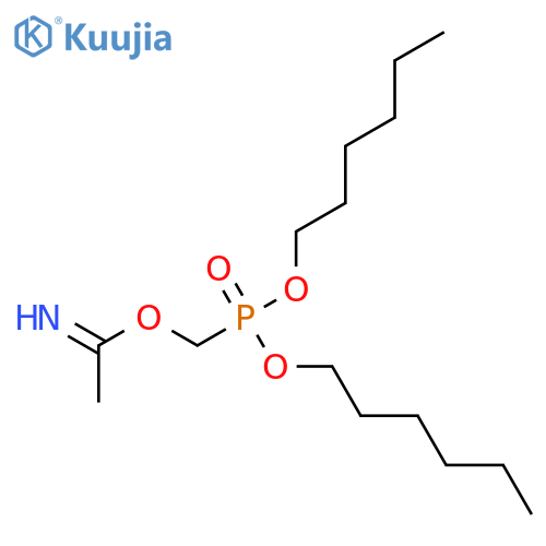 Ethanimidic acid, [bis(hexyloxy)phosphinyl]methyl ester structure