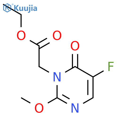 1(6H)-Pyrimidineacetic acid, 5-fluoro-2-methoxy-6-oxo-, ethyl ester structure