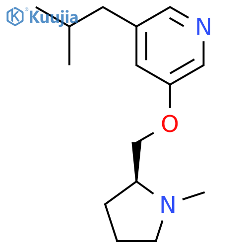 Pyridine, 3-(2-methylpropyl)-5-[[(2S)-1-methyl-2-pyrrolidinyl]methoxy]- structure