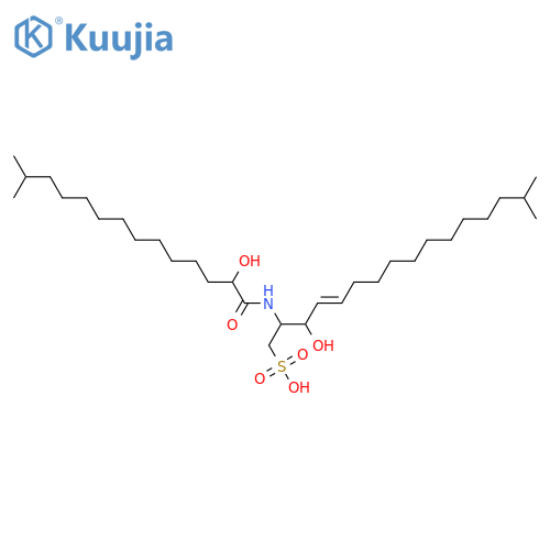 2-Amino-3-hydroxy-15-methyl-4-hexadecene-1-sulfonic acid; (2S,3R,4E)-form, N-(2R-Hydroxy-13-methyltetradecanoyl) structure