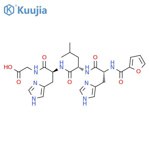 Glycine, N-(2-furanylcarbonyl)-D-histidyl-L-leucyl-L-histidyl- structure