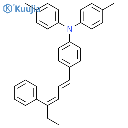 Benzenamine, N,N-bis(4-methylphenyl)-4-(4-phenyl-1,3-hexadienyl)- structure