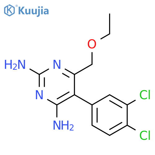 5-(3,4-dichlorophenyl)-6-(ethoxymethyl)pyrimidine-2,4-diamine structure