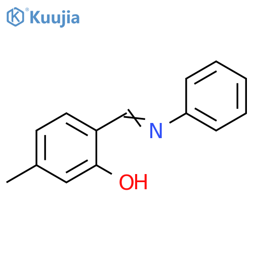 Phenol, 5-methyl-2-[(phenylimino)methyl]- structure