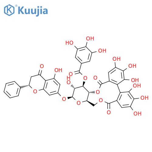 Pinocembrin-7-O-(3''-galloyl-4'',6''-(S)-hexahydroxydiphenoyl)-β-D-glucose structure