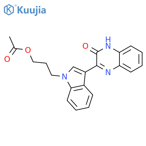 2(1H)-Quinoxalinone, 3-[1-[3-(acetyloxy)propyl]-1H-indol-3-yl]- structure
