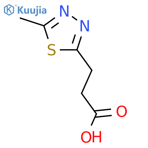 3-(5-Methyl-1,3,4-thiadiazol-2-yl)propanoic Acid structure