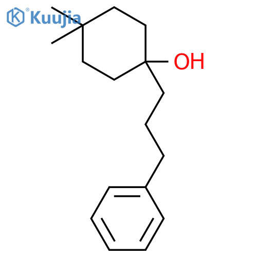 Cyclohexanol, 4,4-dimethyl-1-(3-phenylpropyl)- structure