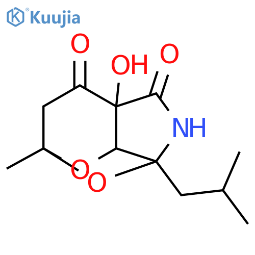 (2R,4aS,7R,7aR)-4a-hydroxy-2-methyl-7-(2-methylpropyl)hexahydro-2,7-epoxypyrano[2,3-c]pyrrole-4,5-dione structure