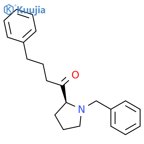 1-Butanone, 4-phenyl-1-[(2S)-1-(phenylmethyl)-2-pyrrolidinyl]- structure
