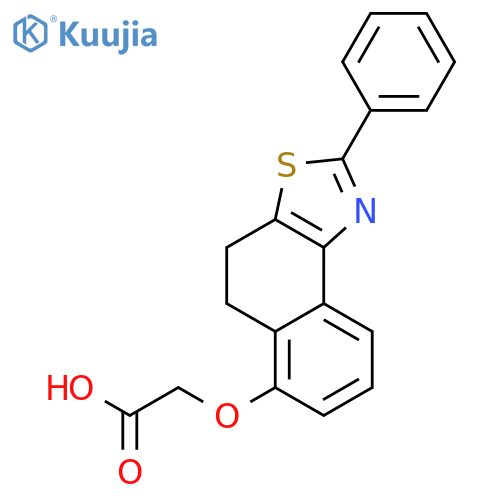 Acetic acid, [(4,5-dihydro-2-phenylnaphtho[1,2-d]thiazol-6-yl)oxy]- structure