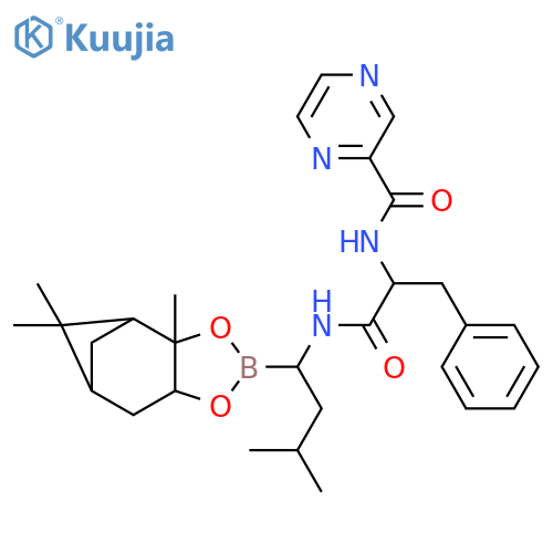 (1R)-(1S,2S,3R,5S)-Pinanediol-N-(N-pyrazinylphenylalaninoyl)-1-amino-3-methyl-butane-1-boronate (>90%) structure