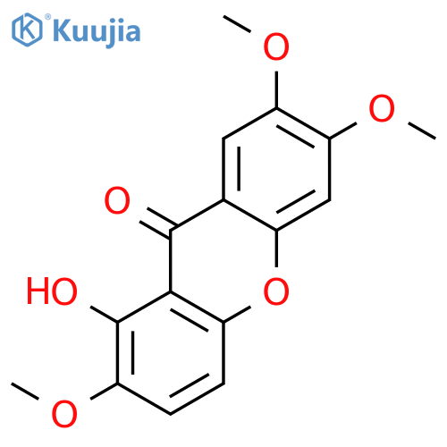 1-Hydroxy-2,6,7-trimethoxy-xanthon structure