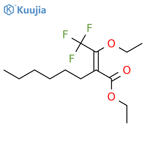 Octanoic acid, 2-(1-ethoxy-2,2,2-trifluoroethylidene)-, ethyl ester, (Z)- structure