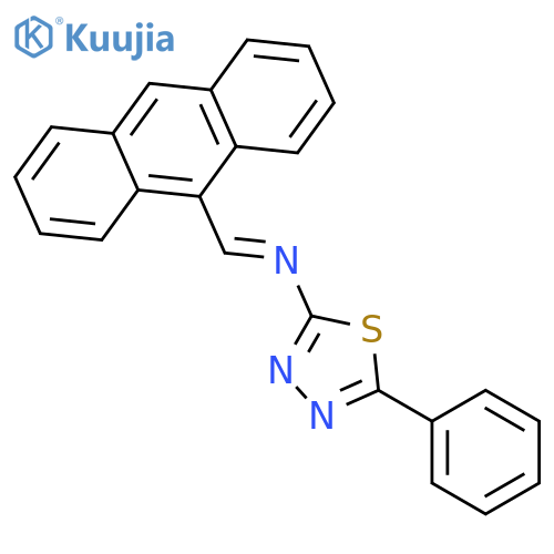 1,3,4-Thiadiazol-2-amine, N-(9-anthracenylmethylene)-5-phenyl- structure