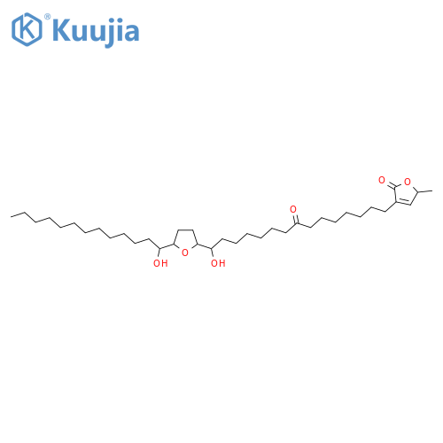 (5S)-3-[(15S)-15-Hydroxy-8-oxo-15-[(2S,5R)-tetrahydro-5-[(1R)-1-hydroxytridecyl]-2-furanyl]pentadecyl]-5-methyl-2(5H)-furanone structure