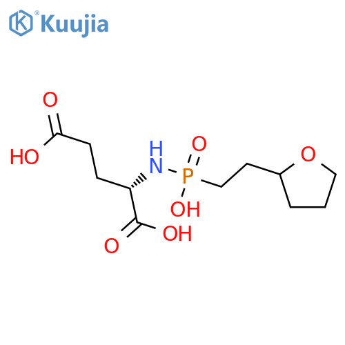 Glutamic acid, N-[hydroxy[2-(tetrahydrofuranyl)ethyl]phosphinyl]- structure