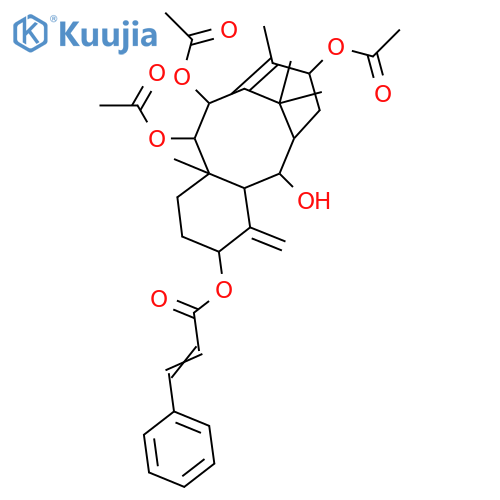 9α,10β,13α-triacetoxy-5α-(cinnamoyloxy)taxa-4(20),11-dien-2α-ol structure