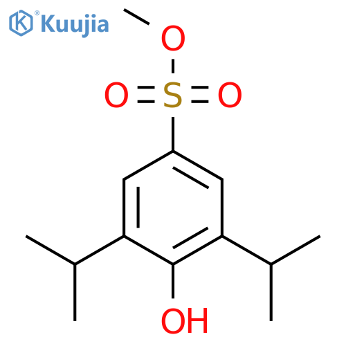 BENZENESULFONIC ACID, 4-HYDROXY-3,5-BIS(1-METHYLETHYL)-, METHYL ESTER structure