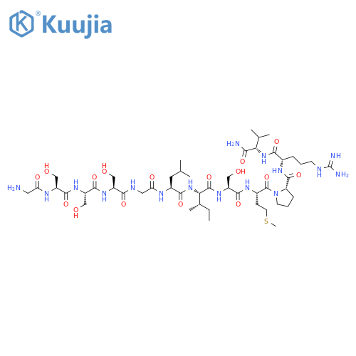 L-Valinamide, glycyl-L-seryl-L-seryl-L-serylglycyl-L-leucyl-L-isoleucyl-L-seryl-L-methionyl-L-prolyl-L-arginyl- structure
