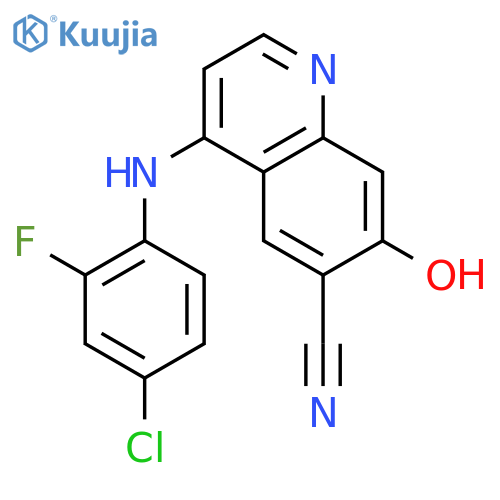 6-Quinolinecarbonitrile, 4-[(4-chloro-2-fluorophenyl)amino]-7-hydroxy- structure