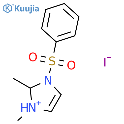 1H-Imidazolium, 1,2-dimethyl-3-(phenylsulfonyl)-, iodide structure