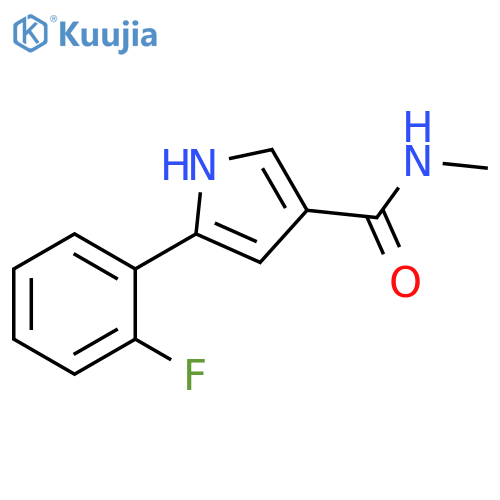 1H-Pyrrole-3-carboxamide, 5-(2-fluorophenyl)-N-methyl- structure