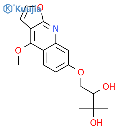 1-[(4-methoxyfuro[2,3-b]quinolin-7-yl)oxy]-3-methylbutane-2,3-diol structure