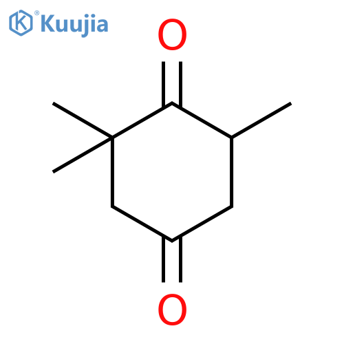2,2,6-Trimethyl-1,4-cyclohexanedione structure