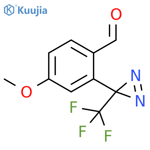 4-methoxy-2-3-(trifluoromethyl)-3H-diazirin-3-ylbenzaldehyde structure