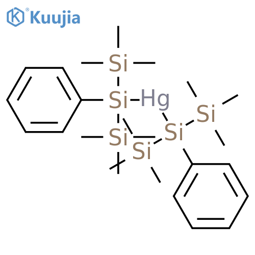 Mercury, bis[2,2,2-trimethyl-1-phenyl-1-(trimethylsilyl)disilanyl]- structure