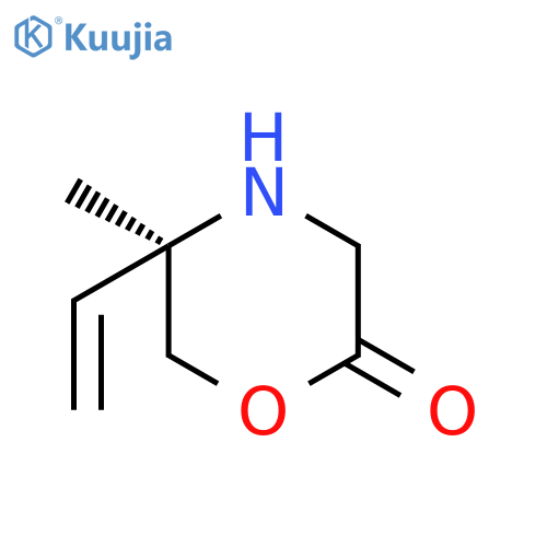 2-Morpholinone, 5-ethenyl-5-methyl-, (R)- structure