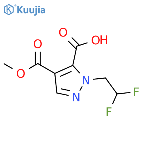1H-Pyrazole-4,5-dicarboxylic acid, 1-(2,2-difluoroethyl)-, 4-methyl ester structure