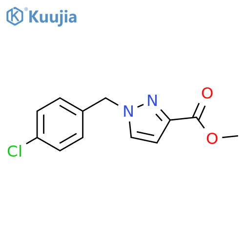 1H-Pyrazole-3-carboxylic acid, 1-[(4-chlorophenyl)methyl]-, methyl ester structure