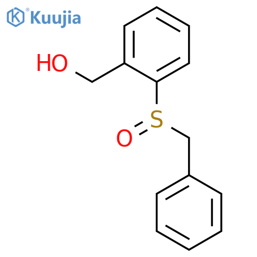 Benzenemethanol, 2-[(phenylmethyl)sulfinyl]- structure
