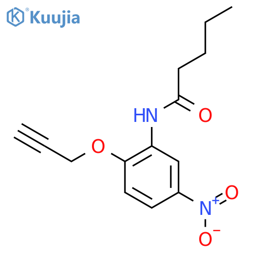 Pentanamide, N-[5-nitro-2-(2-propynyloxy)phenyl]- structure