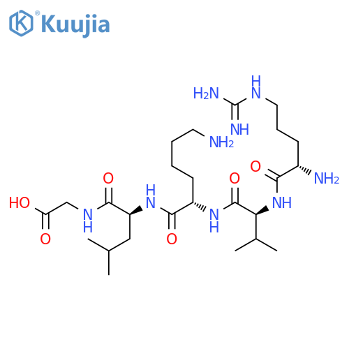 Glycine, L-arginyl-L-valyl-L-lysyl-L-leucyl- structure