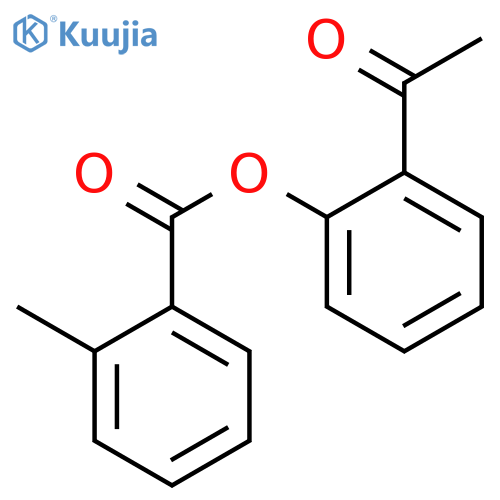 Benzoic acid, 2-methyl-, 2-acetylphenyl ester structure