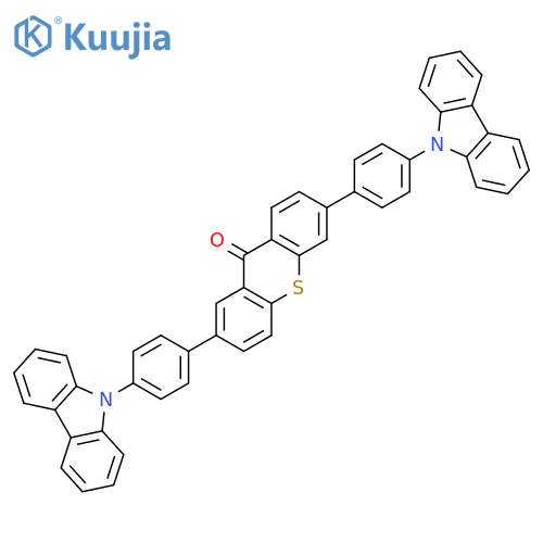 9H-Thioxanthen-9-one, 2,6-bis[4-(9H-carbazol-9-yl)phenyl]- structure