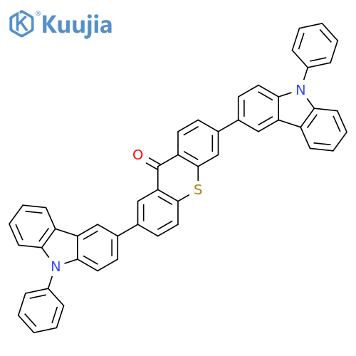 9H-Thioxanthen-9-one, 2,6-bis(9-phenyl-9H-carbazol-3-yl)- structure