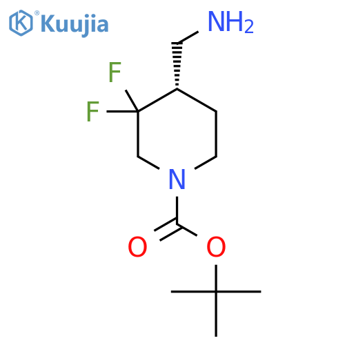 tert-Butyl (4S)-4-(aminomethyl)-3,3-difluoropiperidine-1-carboxylate structure
