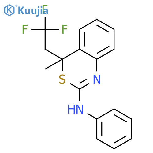 4H-3,1-Benzothiazin-2-amine, 4-methyl-N-phenyl-4-(2,2,2-trifluoroethyl)- structure