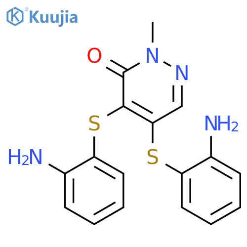 3(2H)-Pyridazinone, 4,5-bis[(2-aminophenyl)thio]-2-methyl- structure