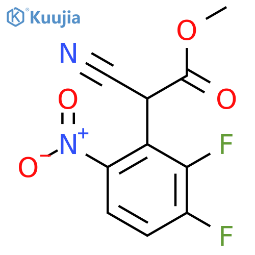 Methyl 2-cyano-2-(2,3-difluoro-6-nitrophenyl)acetate structure
