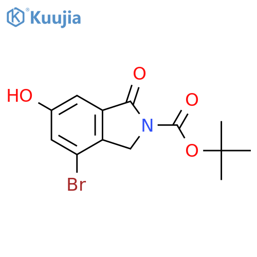 tert-Butyl 4-bromo-6-hydroxy-1-oxo-3H-isoindole-2-carboxylate structure