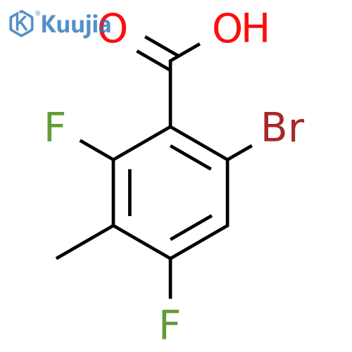 6-Bromo-2,4-difluoro-3-methylbenzoic acid structure